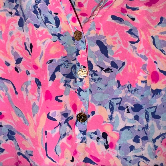 LILY PULLITZER Elsa Silk Top, Size Medium - Picture 10 of 11